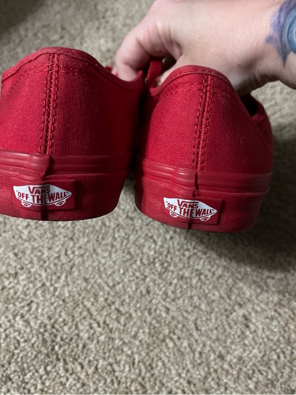 Vans All-Red Classic Canvas Low-Top Sneakers - Picture 2 of 5